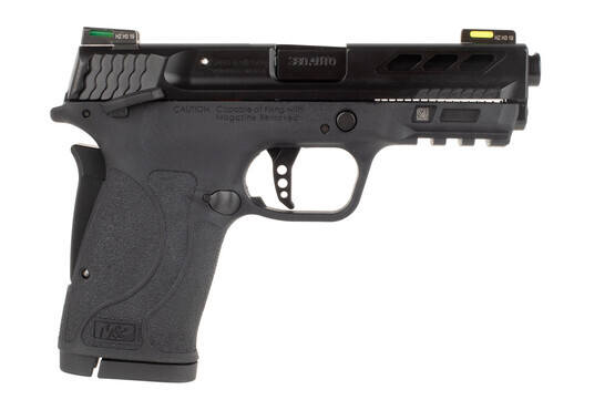 Smith and Wesson M&P380 performance center shield EZ features a ported barrel
